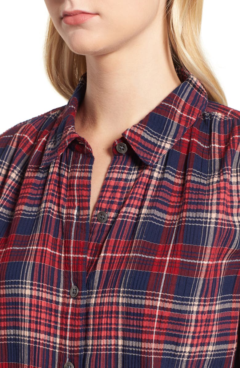 Caslon<sup>®</sup> Plaid Tunic Shirt, Alternate, color, 