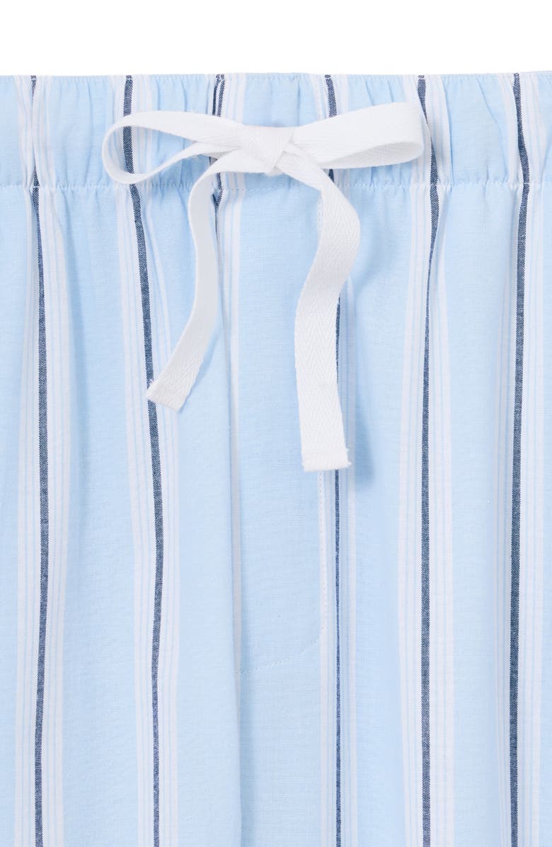 Petite Plume Stripe Cotton Twill Pajama Pants, Alternate, color, 