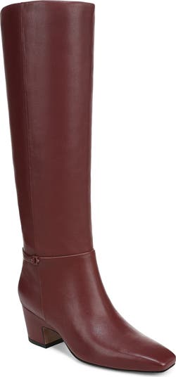 Bottes Genou Faux Daim Bordeaux Franco Sarto Bailey - Pointure 6 Femme Large - Neuves