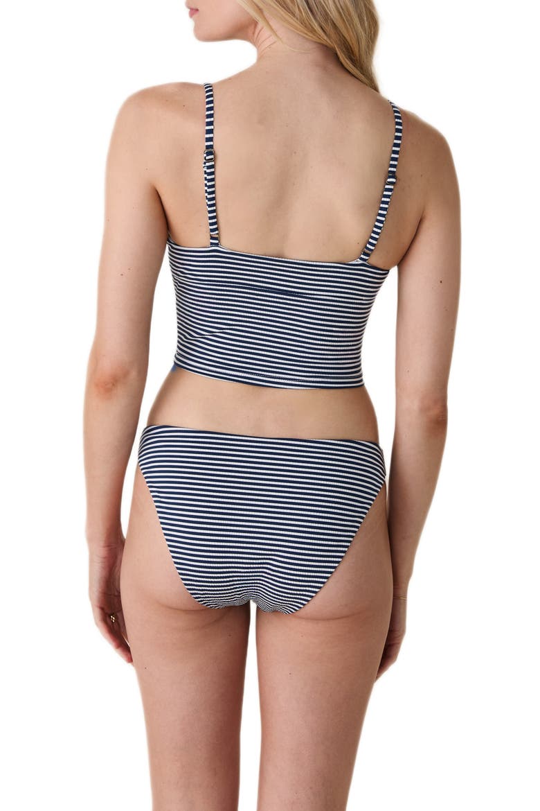 Lanikai Stripe Crop Tankini Top, Alternate, color, CADET