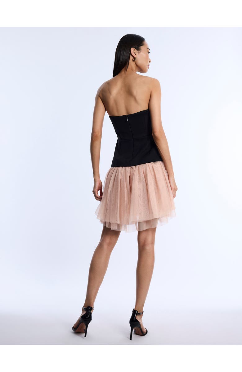 BCBGMAXAZRIA Strapless Tutu Dress, Alternate, color, Black/Almond