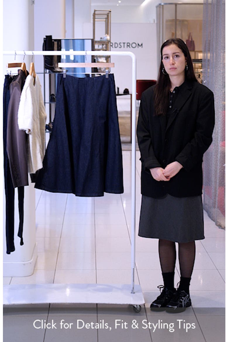 Flared Denim Midi Skirt video