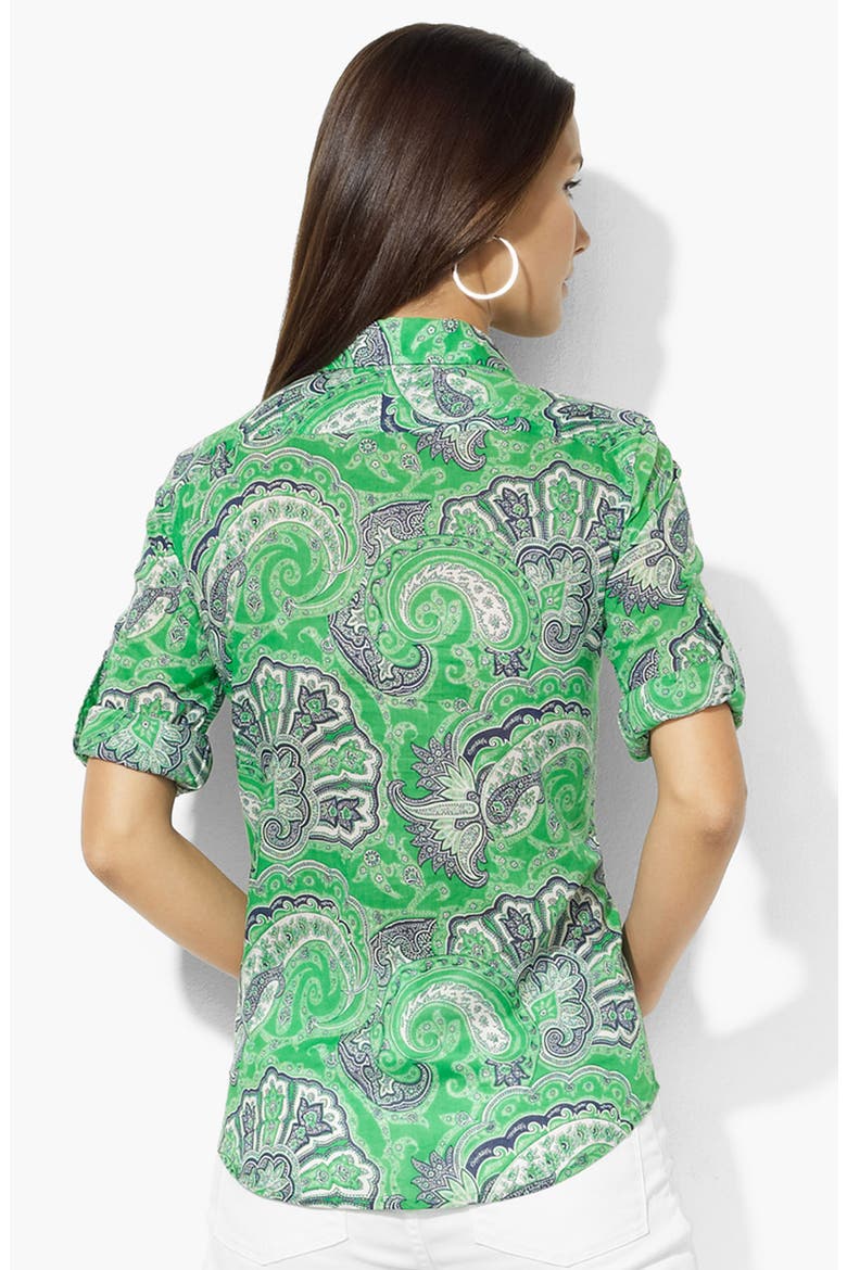 Fitted Work Shirt, Alternate, color, GREEN MULTI