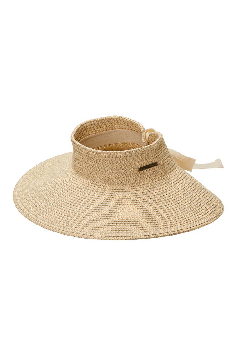 Belize It Wide Brim Straw Visor, Main, color, NATURAL