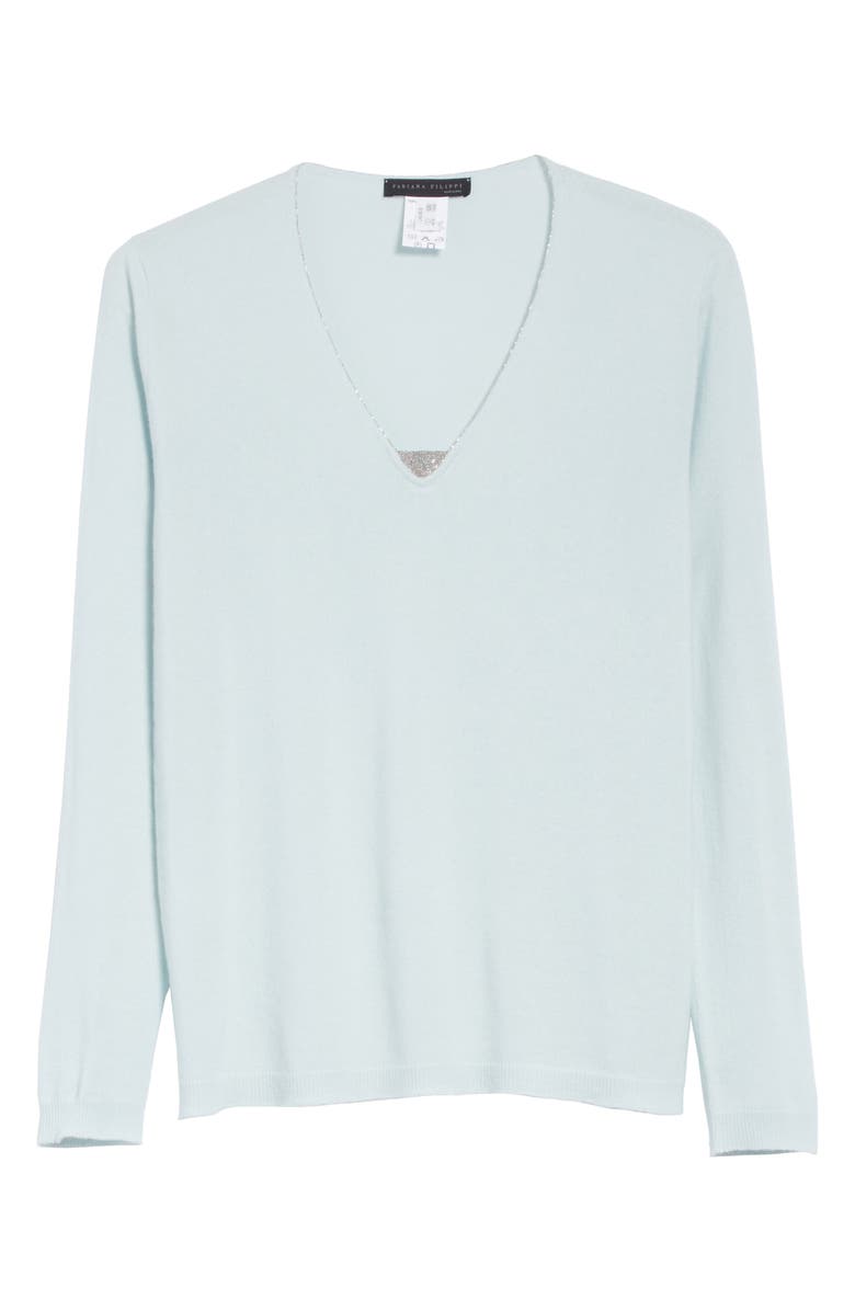 Fabiana Filippi V-Neck Cashmere Sweater, Alternate, color, 