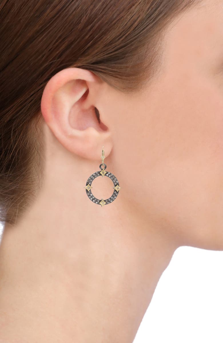Armenta Drop Hoop Earrings, Alternate, color, Silver