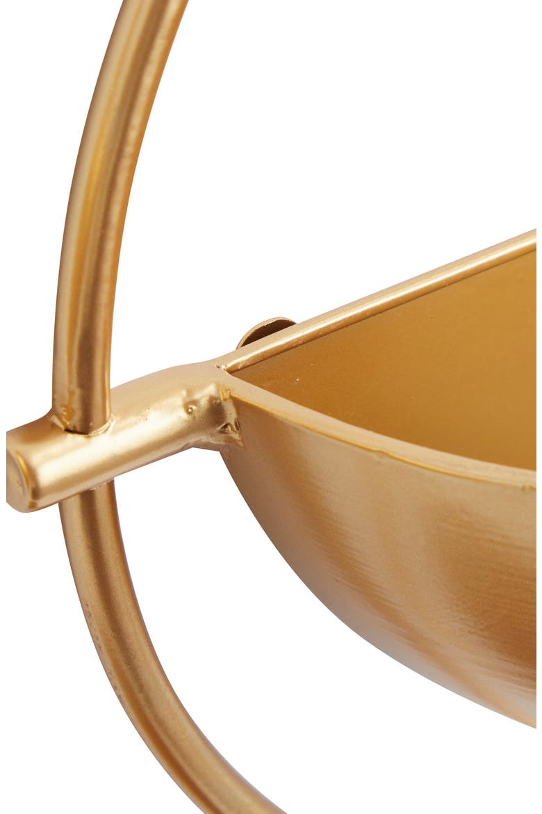 Goldtone Metal Indoor Outdoor Geometric Wall Planter - Set of 3, Alternate, color, GOLD