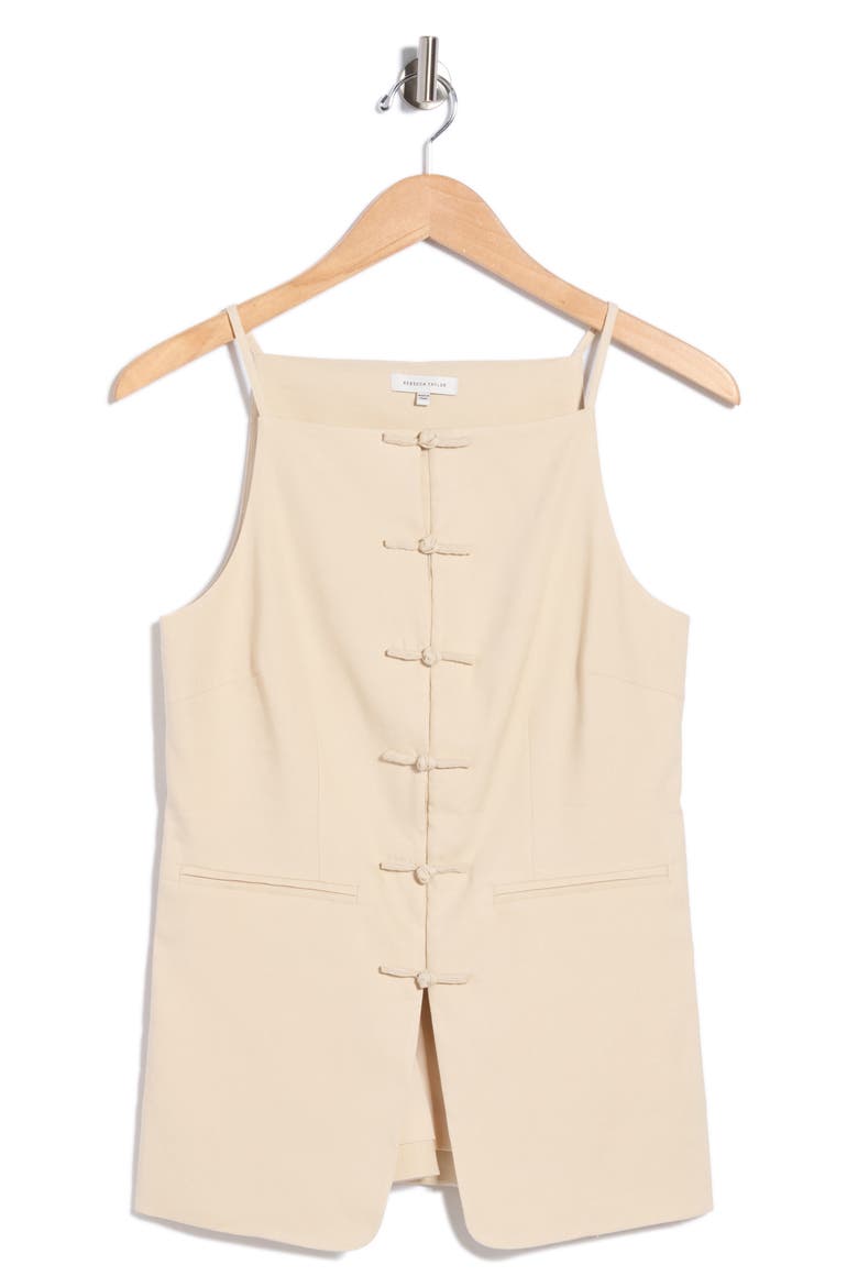 Beatrice Sleeveless Linen Blend Top, Main, color, SAND