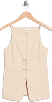 Rebecca Taylor Beatrice Sleeveless Linen Blend Top