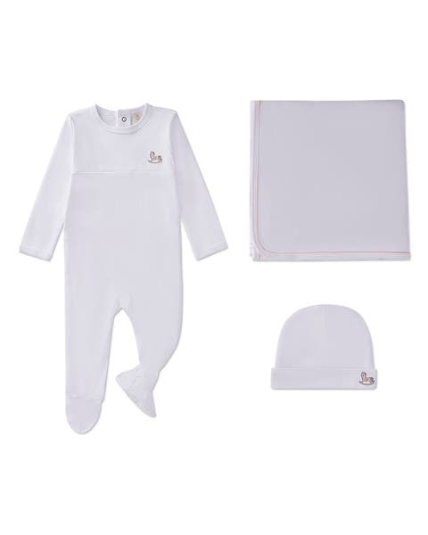 3 Piece Baby Pima Cotton Footie Set