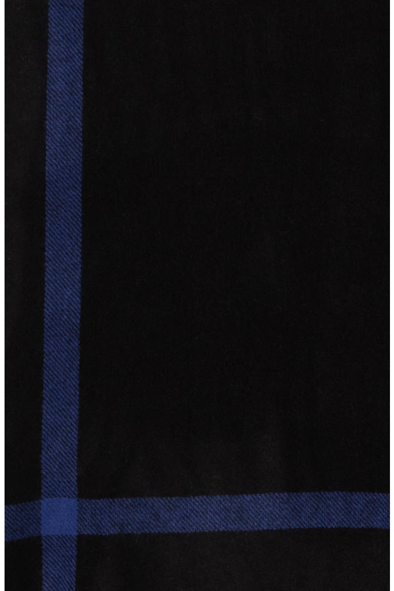 Wool & Cashmere Stripe Scarf, Alternate, color, BLACK