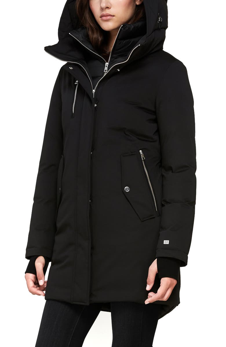 Soia & Kyo Belina Water Repellent Down Coat with Bib, Alternate, color, 