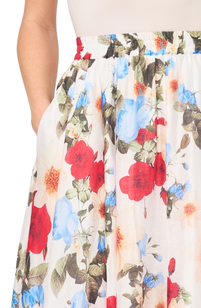 Ted Baker Floral Maxi Skirt, Alternate, color, Ultra White