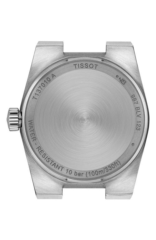 Tissot Women's Swiss Prx Diamond (1/20 Ct. T.w.) Stainless Steel Bracelet Watch 25mm In Black