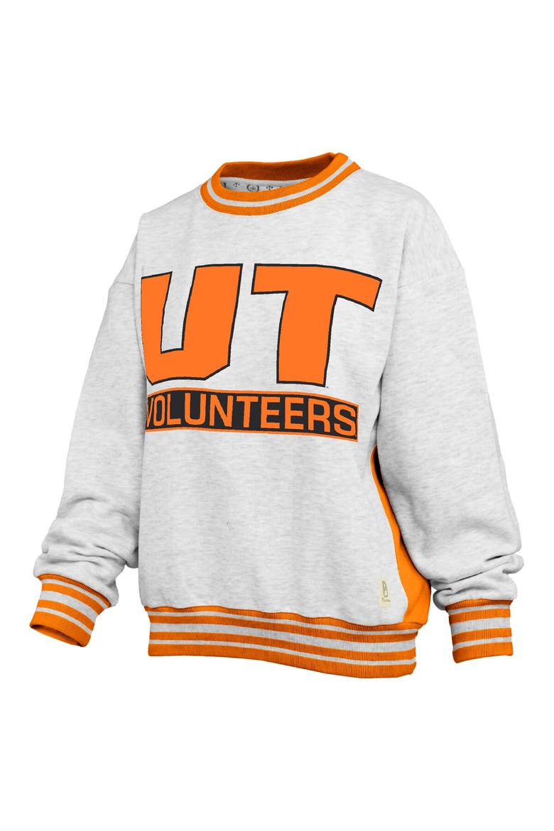 Women's Pressbox Heather Gray/Tennessee Orange Tennessee Volunteers Endzone Crewneck Sweatshirt, Alternate, color, Heather Gray