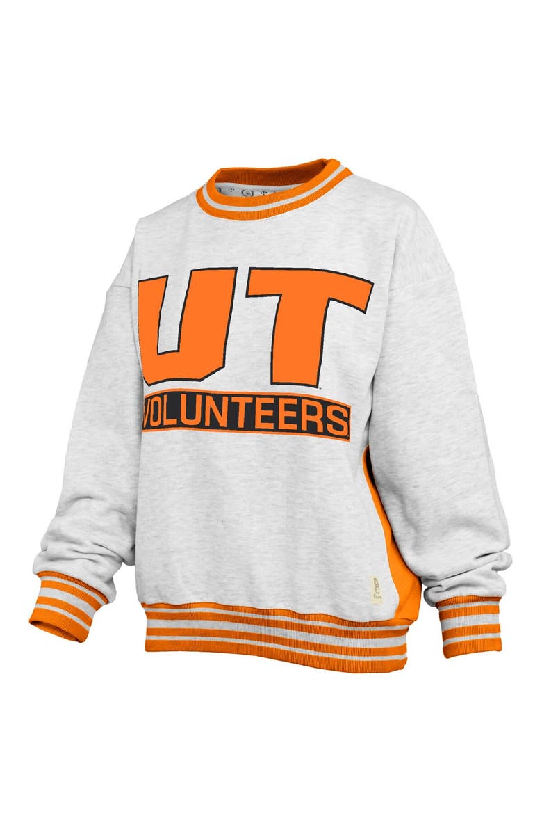 PRESSBOX Women's Pressbox Heather Gray/Tennessee Orange Tennessee Volunteers Endzone Crewneck Sweatshirt, Alternate, color, Heather Gray