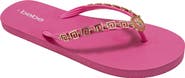 bebe Lion Charm Thong Flip Flop