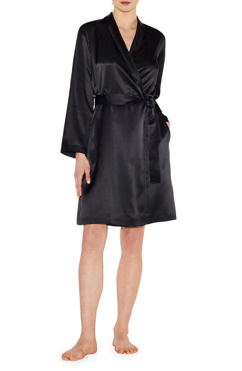 La Perla Short Silk Robe, Main, color,