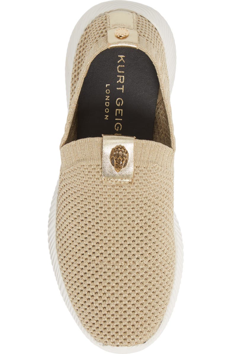 Kurt Geiger London Lorna Slip-On Sneaker, Alternate, color, Gold Fabric