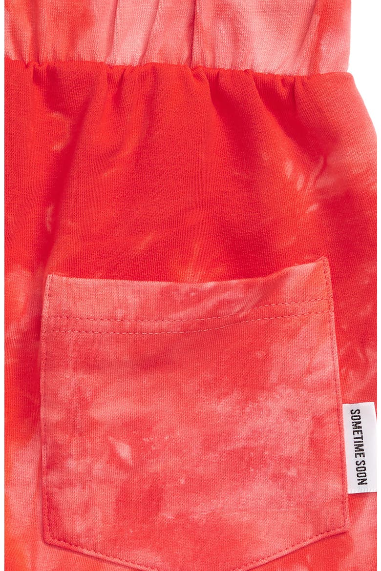 Laguna Tie Dye Stretch Organic Cotton Shorts, Alternate, color, RED