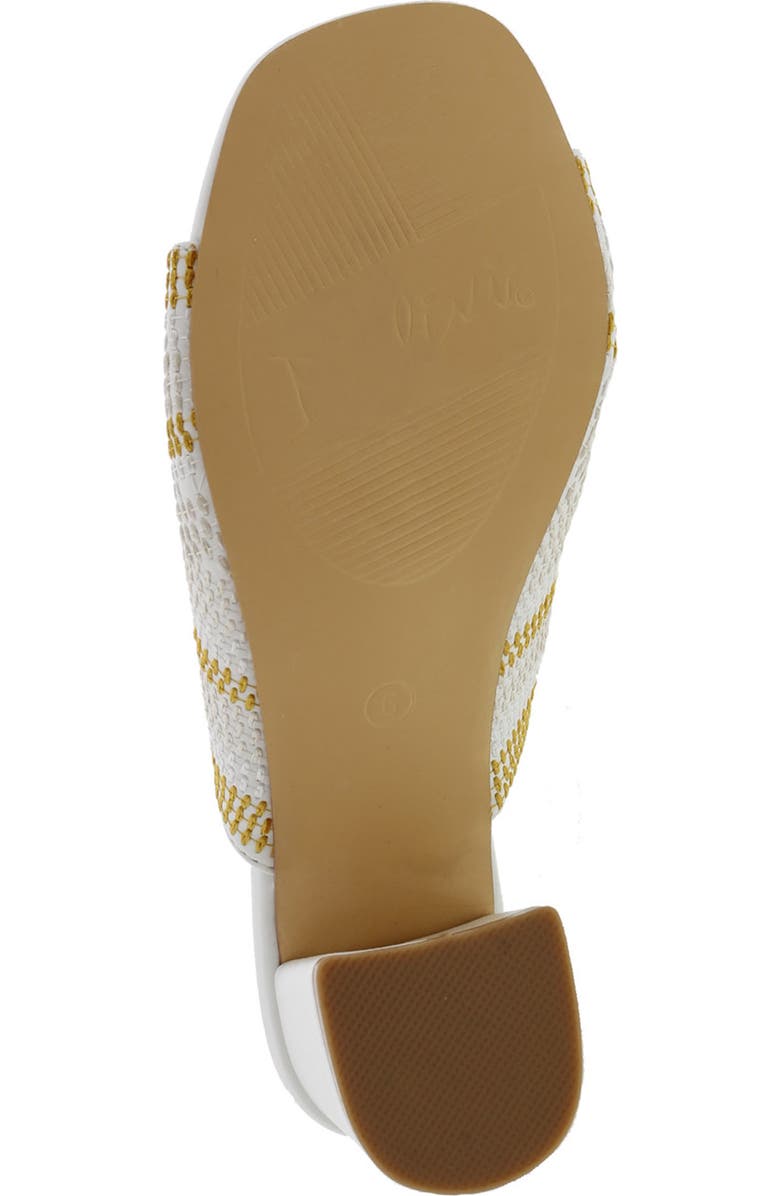 BELLINI Faint Block Heel Sandal, Alternate, color, White/ Yellow