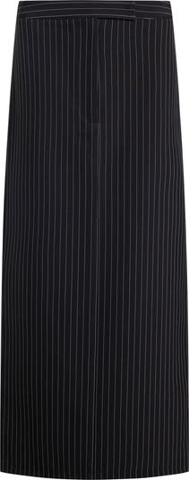 Lune Pinstripe Low Rise Maxi Skirt