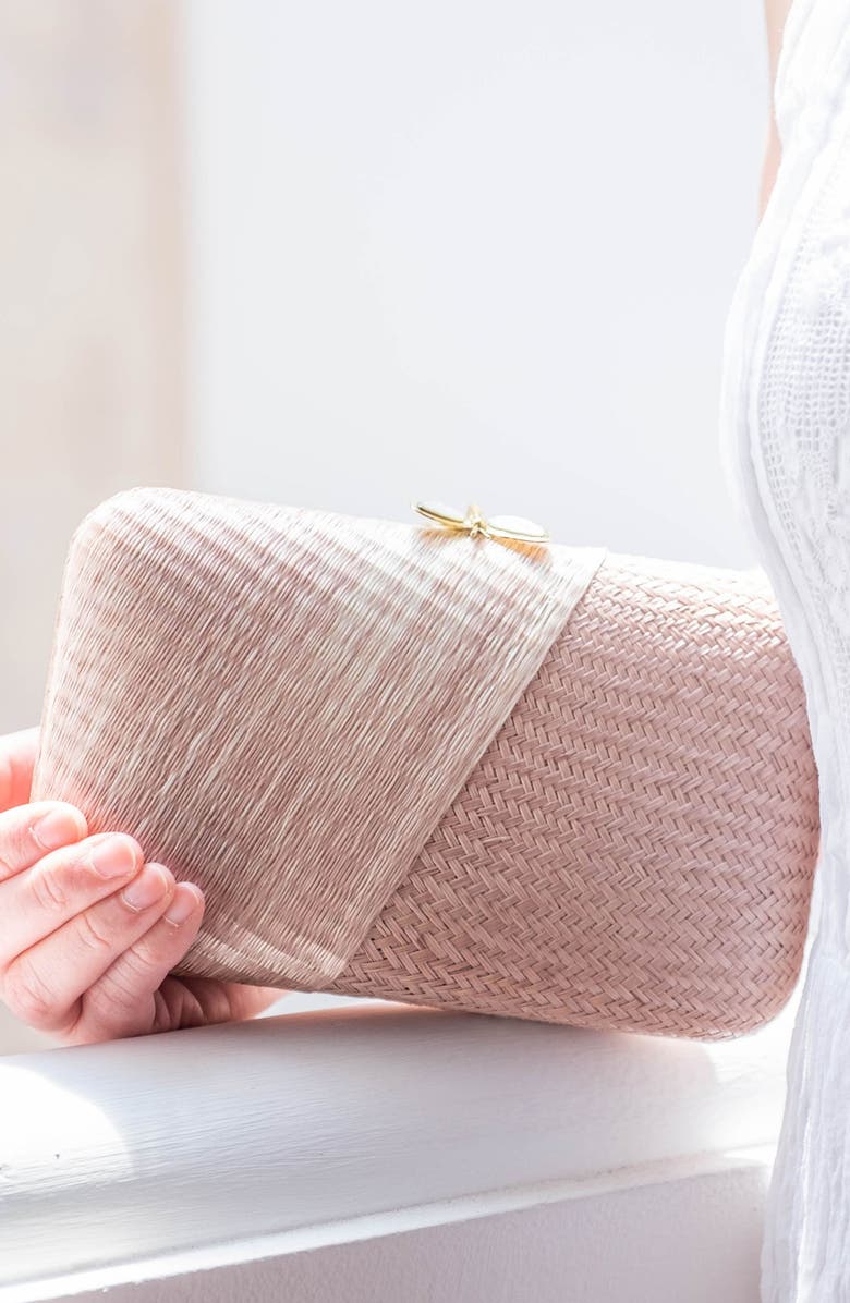 LIKHA Two-Weave Clutch, Alternate, color, Dusty Rose