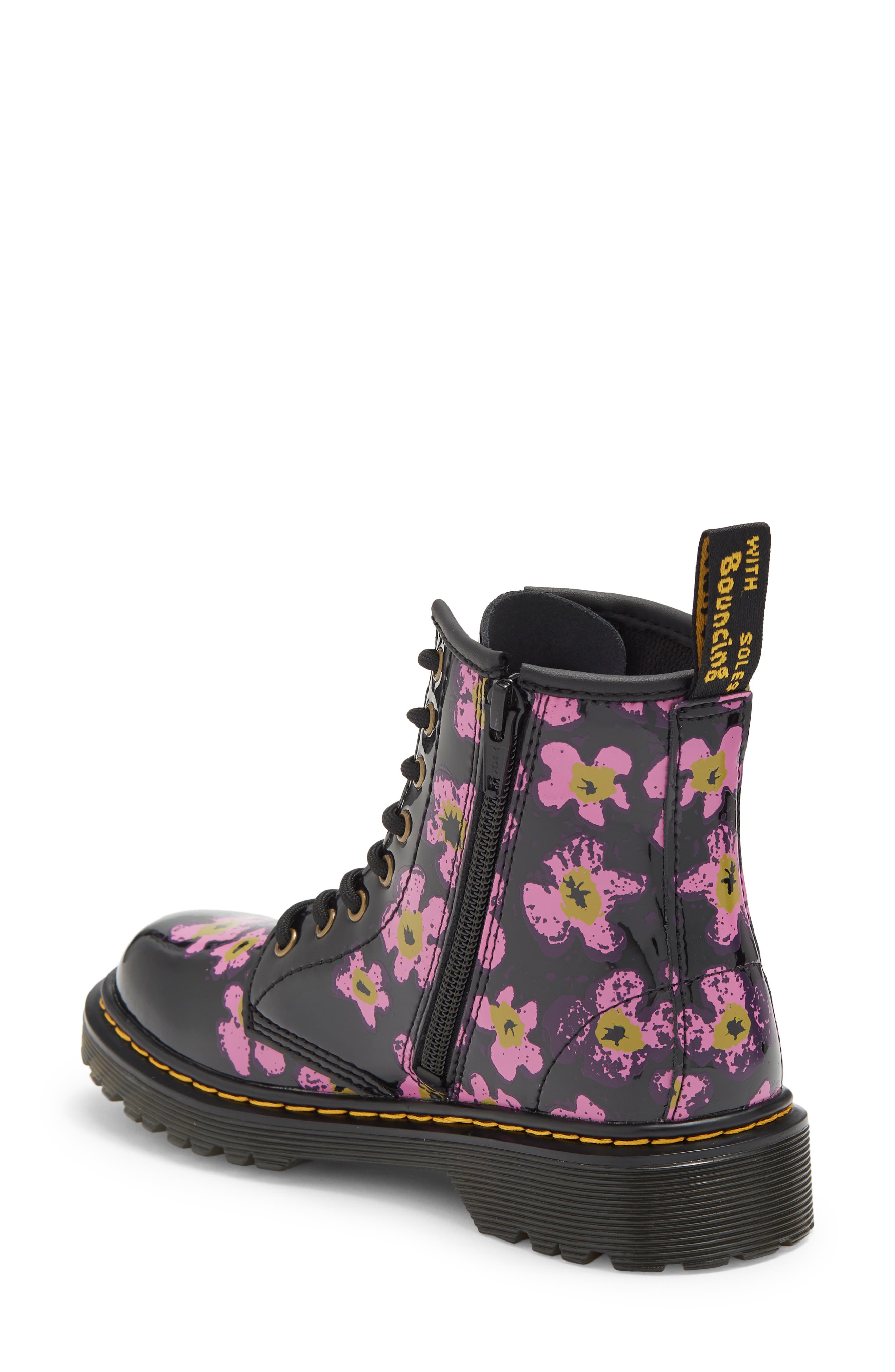 Dr. Martens Kids' 1460 Floral Lace-Up Boot, Alternate, color, 