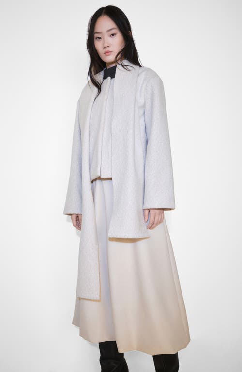 Mango Jacket With Removable Scarf In Beige