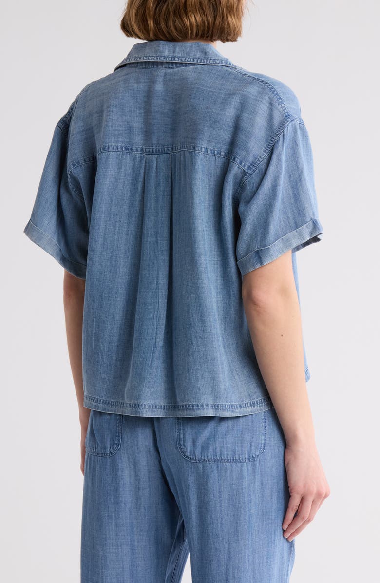 Splendid Chambray Polo Top, Alternate, color,