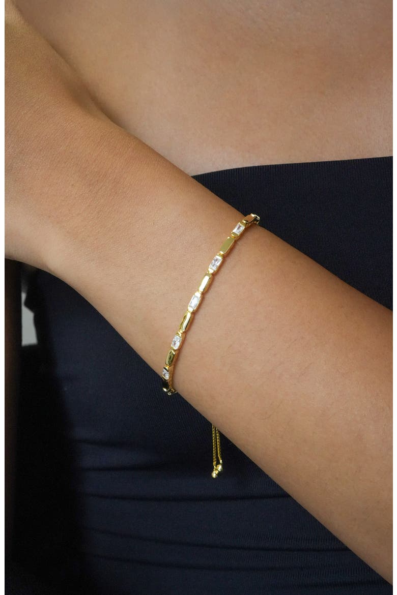 Baguette Slider Bracelet, Alternate, color, GOLD