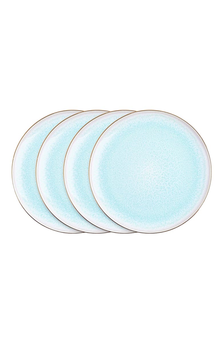 Stone Lain Josephine Porcelain 4-Piece Salad Plate Set, Main, color, Mint