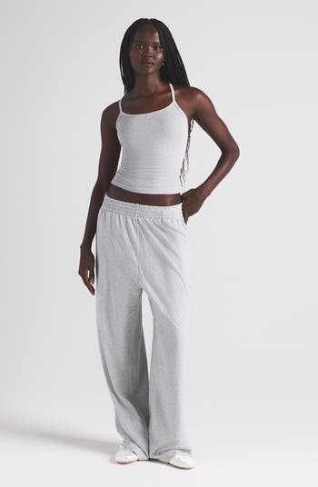 Stretch Cotton Rib Scoop Tank