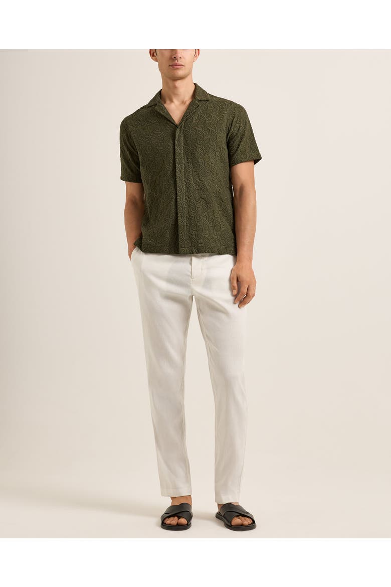 Maitan Broderie Relaxed-Fit Shirt, Main, color, Bayleaf Green