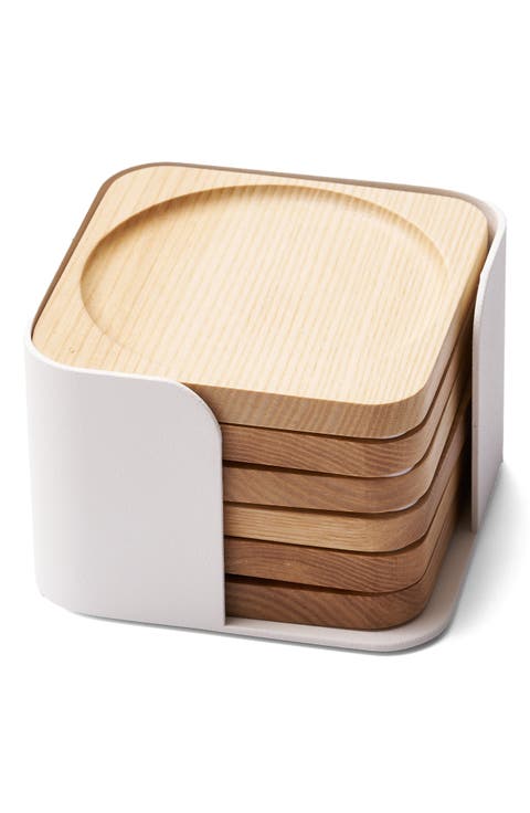 Contour Set of 6 Wood Coasters