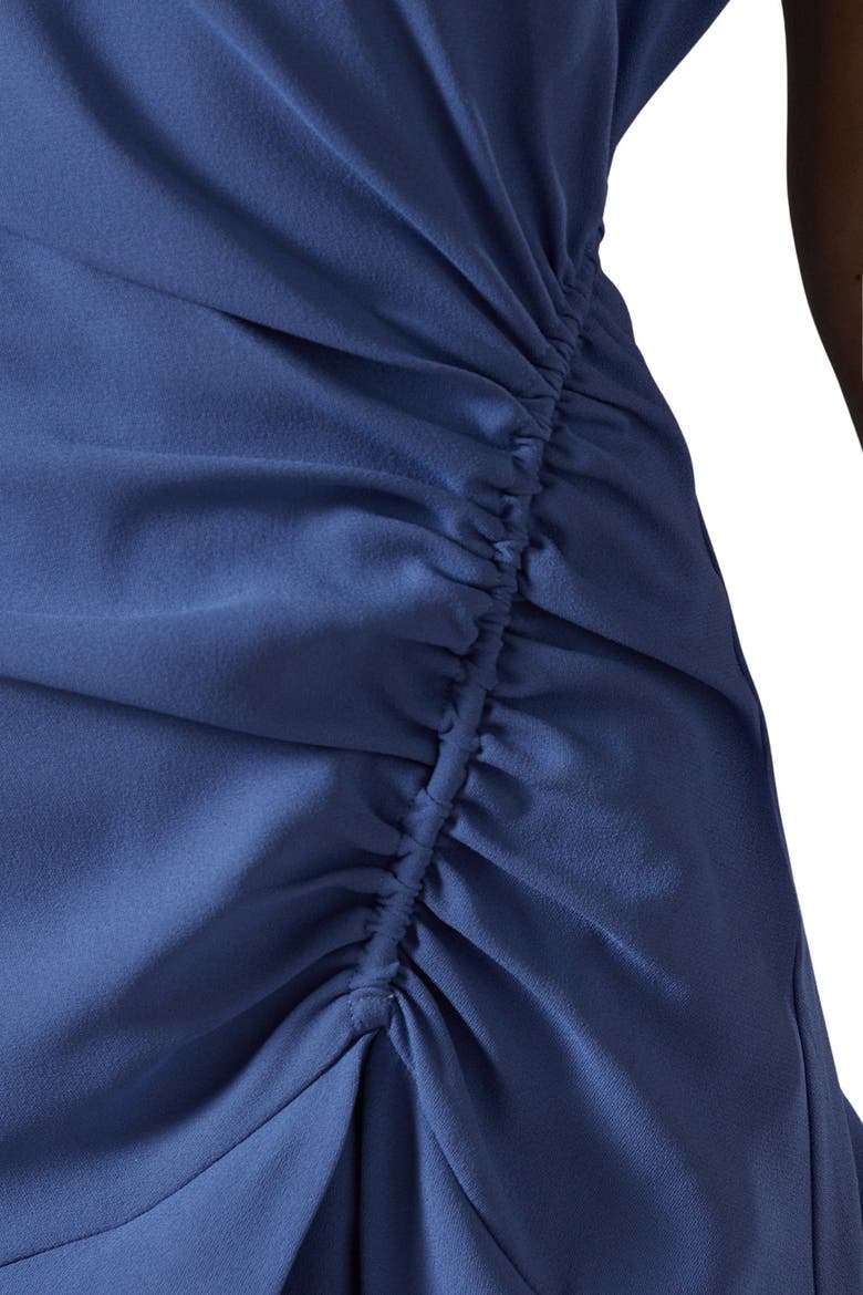 Drape Side Cap Sleeve Midi Dress, Alternate, color, Grey Blue