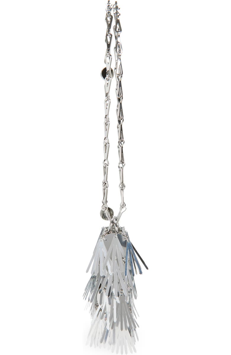 Rabanne Nano 1969 Paillette Shoulder Bag, Alternate, color, Silver