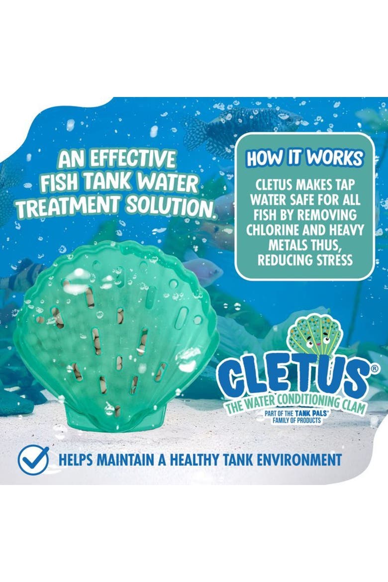 Cletus The Water Conditioning Clam, Alternate, color, Blue