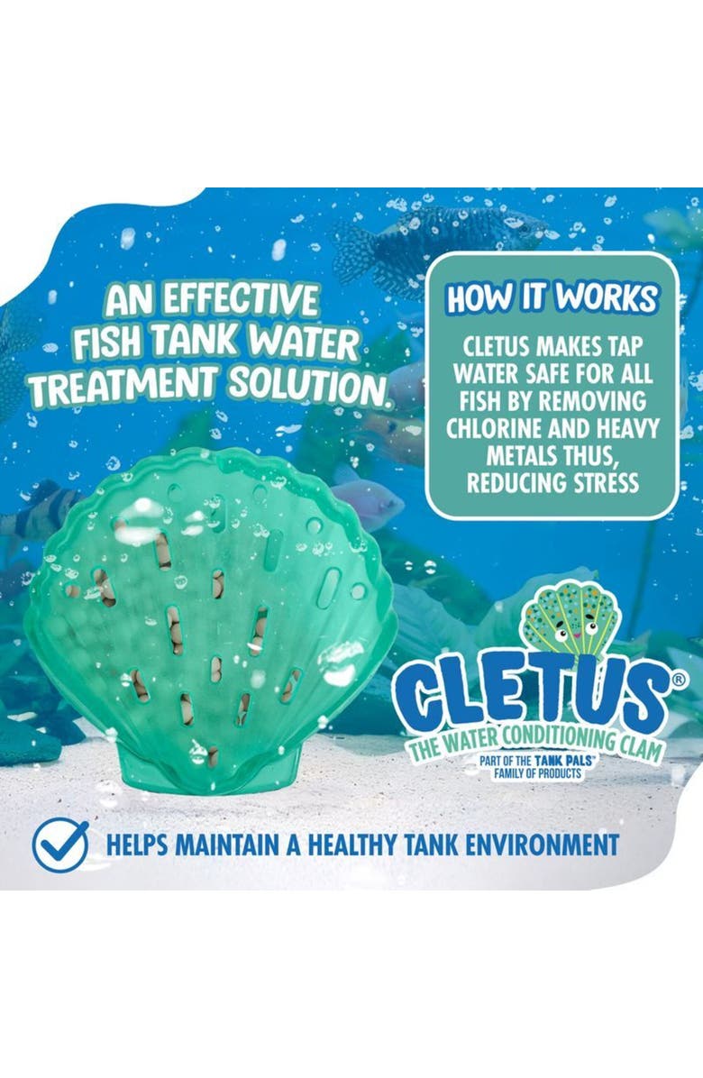 Tank Pals The Water Conditioning Clam, Alternate, color, Blue