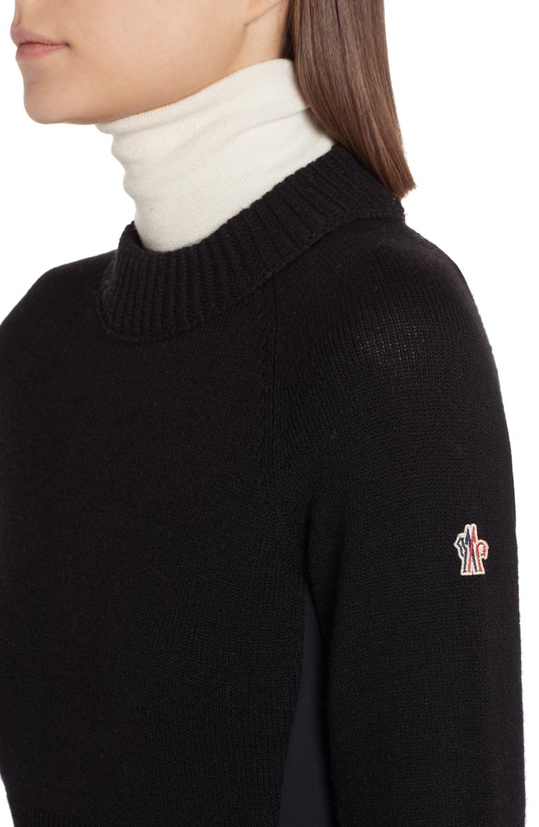 Moncler Multi Contrast Wool Blend Turtleneck Sweater, Alternate, color,