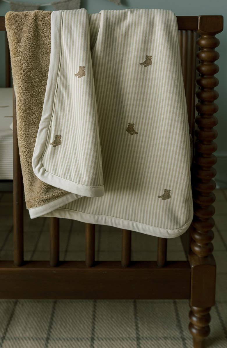 Oilo Organic Cotton Cuddle Blanket, Alternate, color, Eggshell