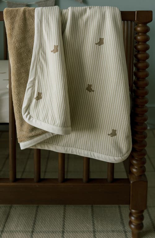 Oilo Organic Cotton Cuddle Blanket In Eggshell