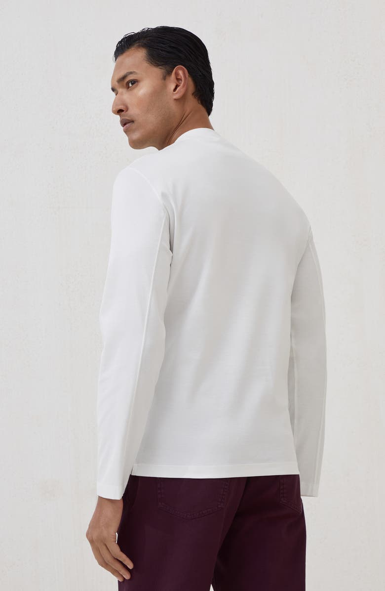 Brunello Cucinelli Jersey mock neck T-shirt, Alternate, color, Off-White