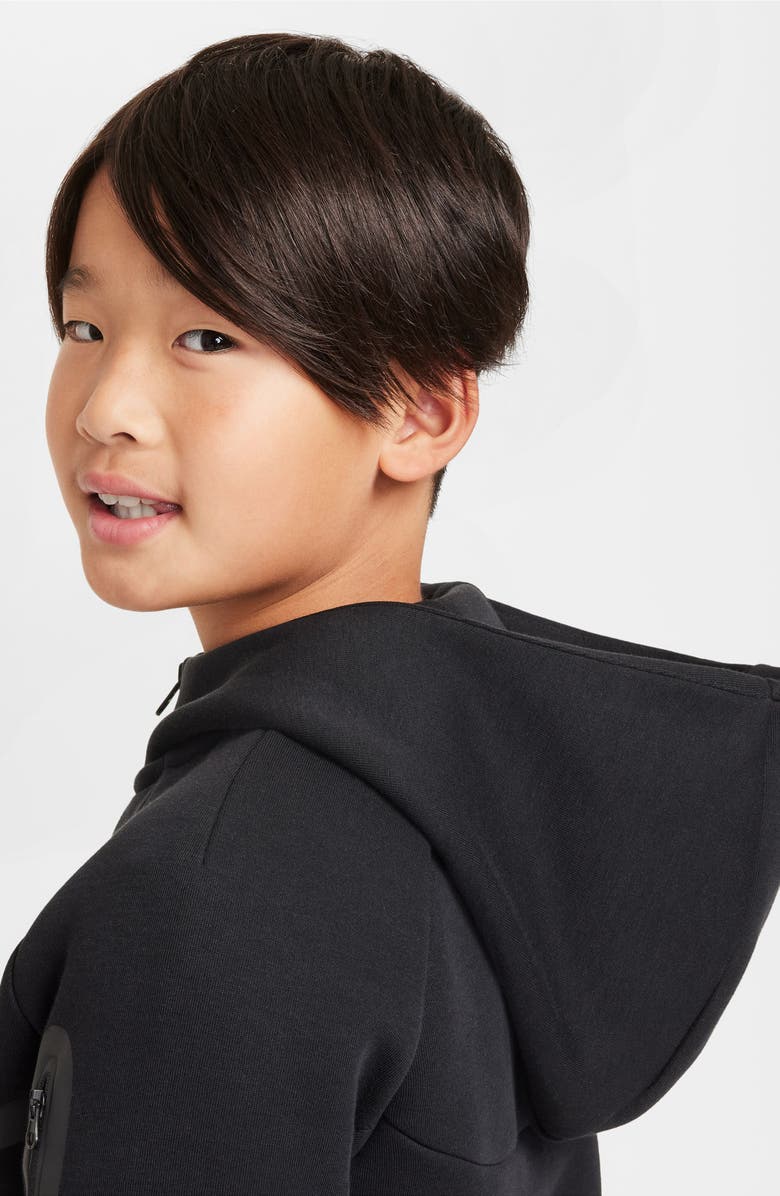 Nike Kids' Sportswear Tech Fleece Full Zip Jacket, Alternate, color, 010 Black/Black/Black/Black