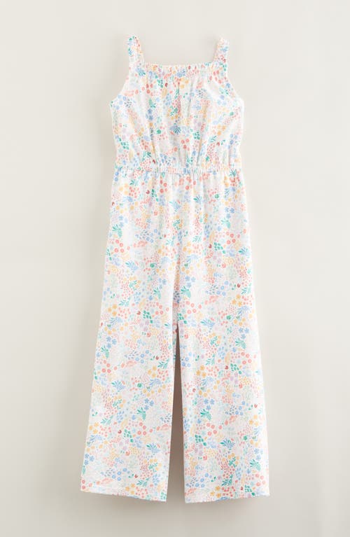 Tucker + Tate Kids' Floral Wide Leg Jumpsuit In White- Multi Garden Friends