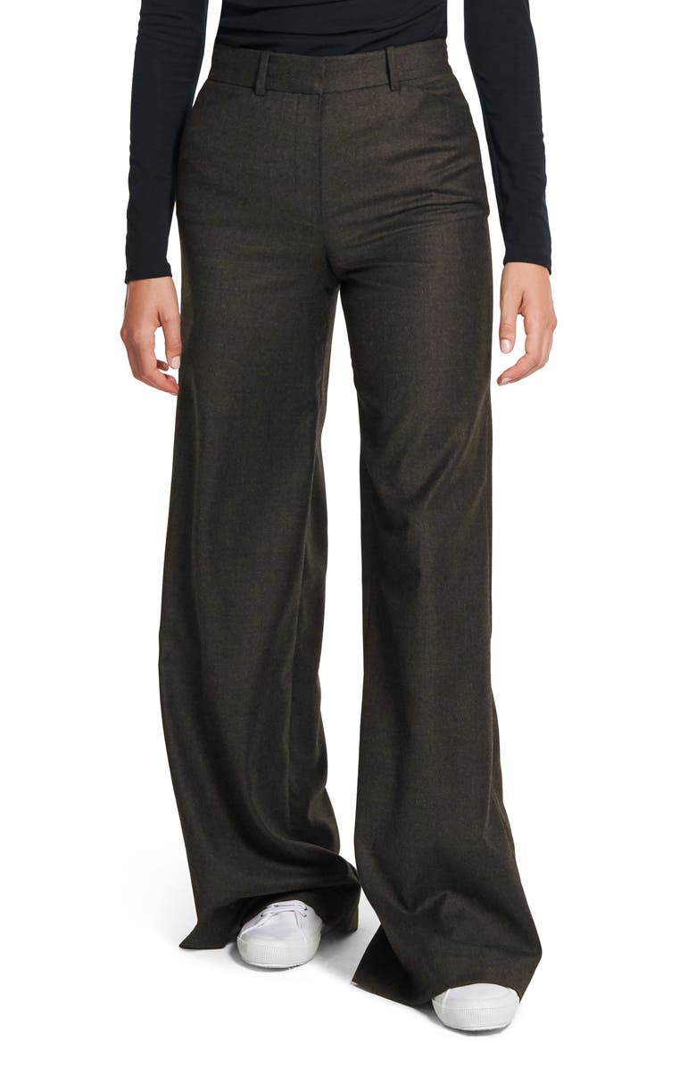 Theory Terena P Virgin Wool Wide Leg Pants, Alternate, color, 