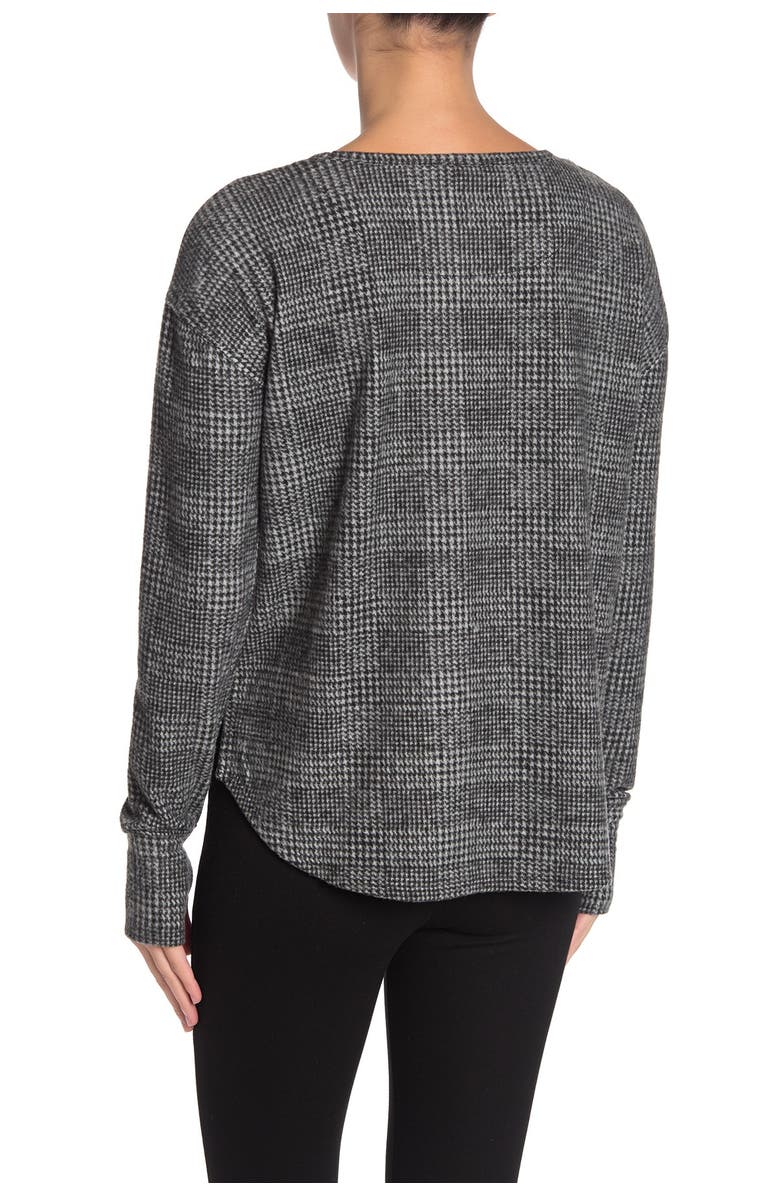 CG Cozy Glen Plaid Print Thumbhole Sweater, Alternate, color, 