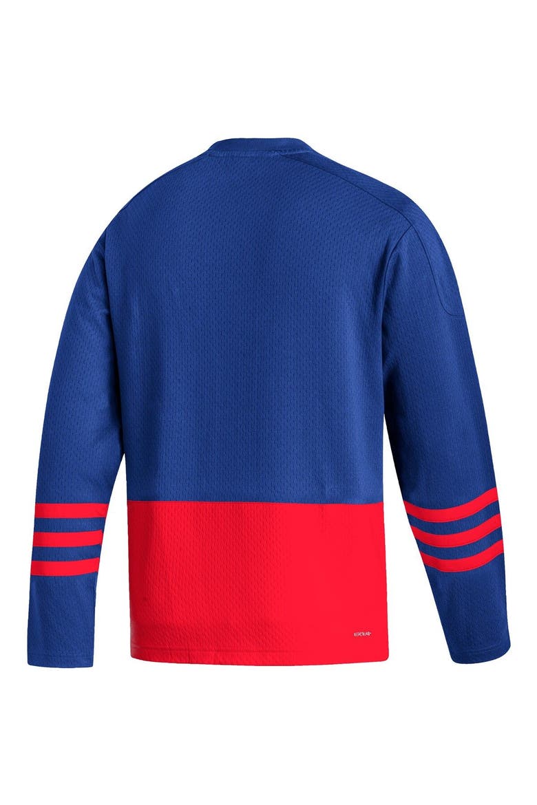 Men's adidas Royal New York Rangers Logo AEROREADY Pullover Sweater, Alternate, color, Royal