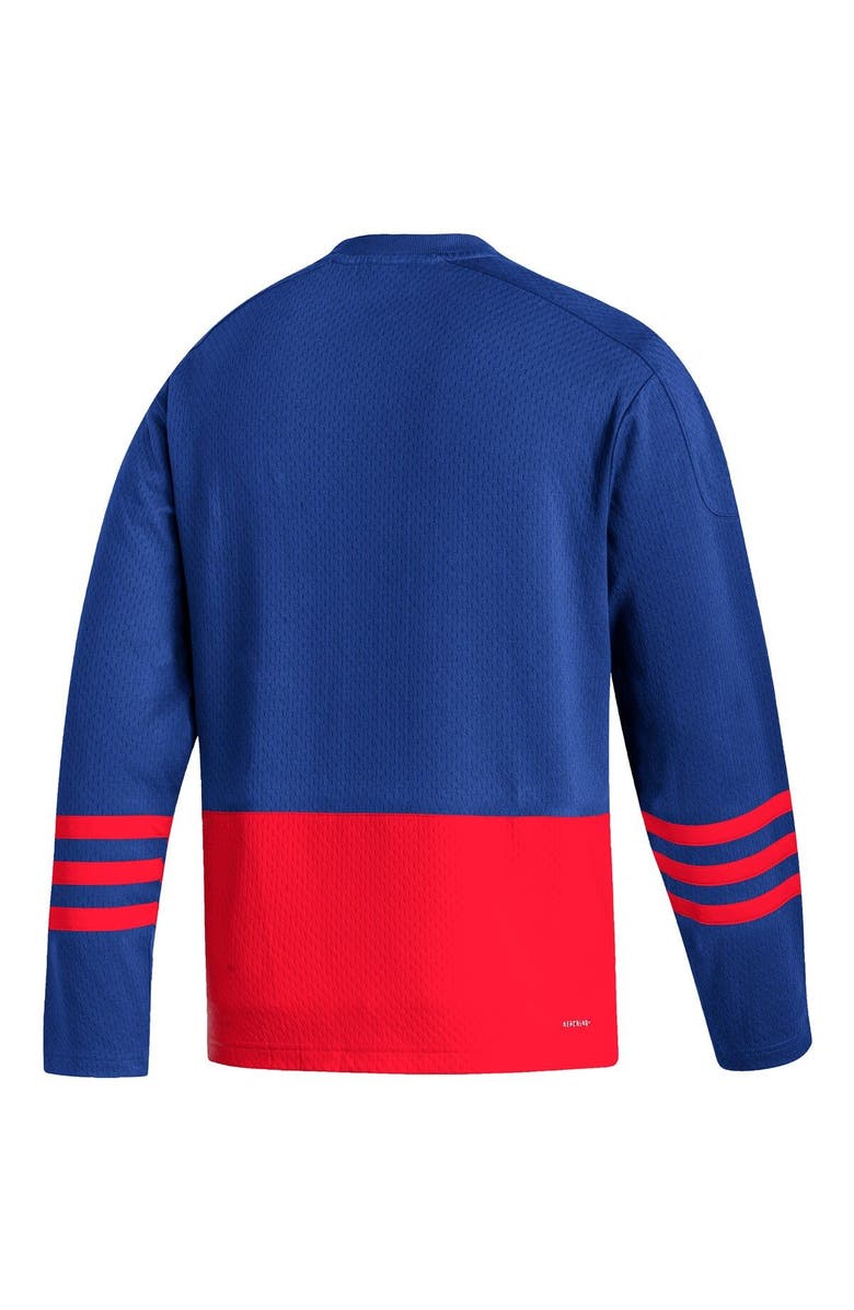 adidas Men's adidas Royal New York Rangers Logo AEROREADY Pullover Sweater, Alternate, color, 