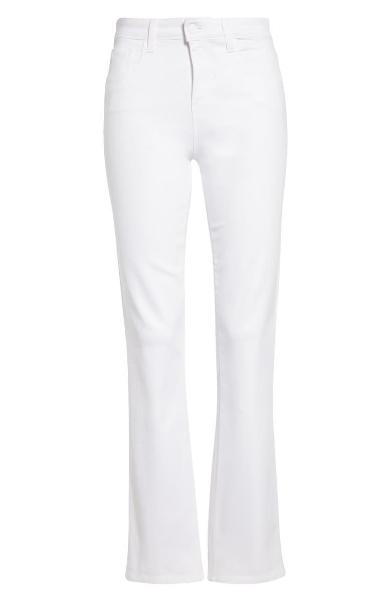 L'AGENCE Tati High Waist Ankle Micro Bootcut Jeans, Alternate, color, Blanc Coated